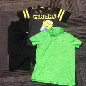 Boys (2 sets) shorts and shirts size 8